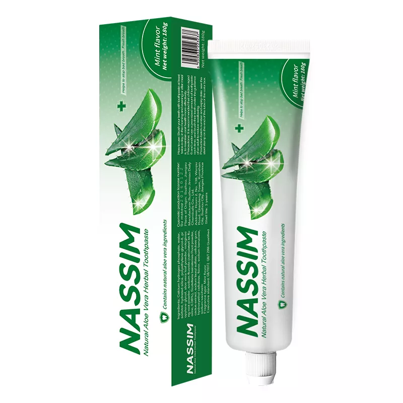 Zahnpasta mit Kräuterminze und Aloe Vera